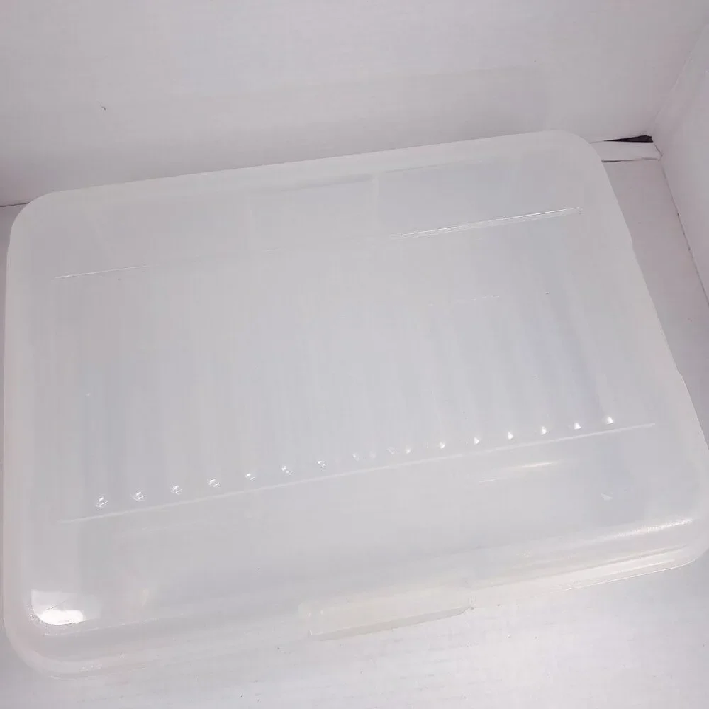 Vintage Rubbermaid Organizer Keepers‎ Snap Case 2282 51C clear plastic hinged
